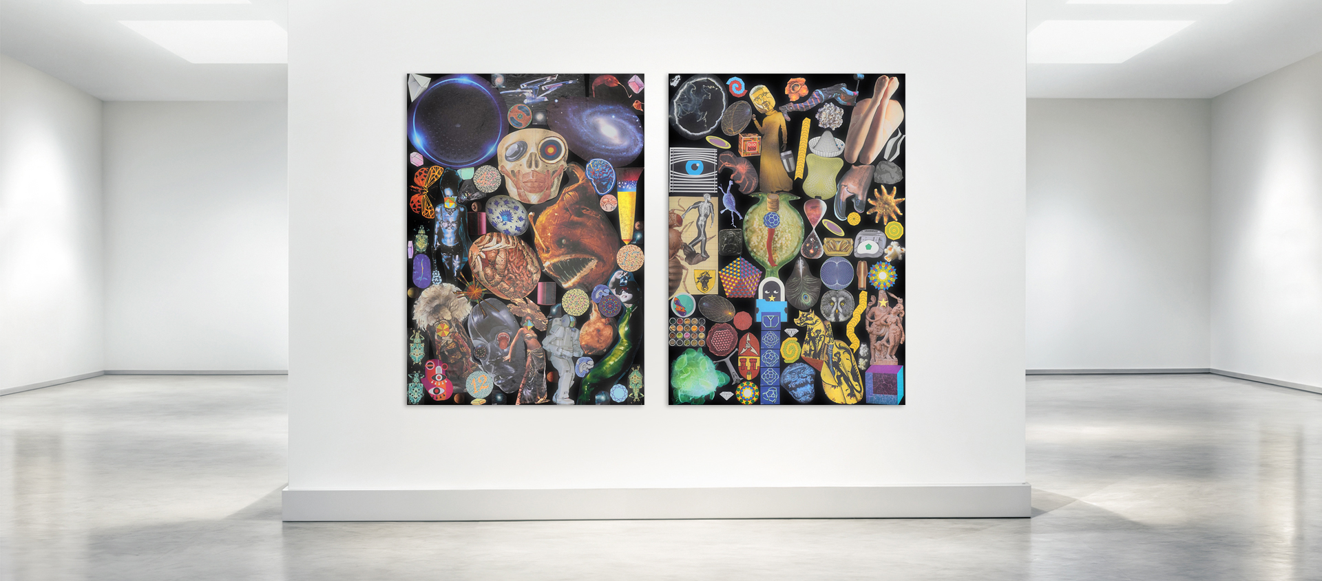 Bild Collage in einer Galerie